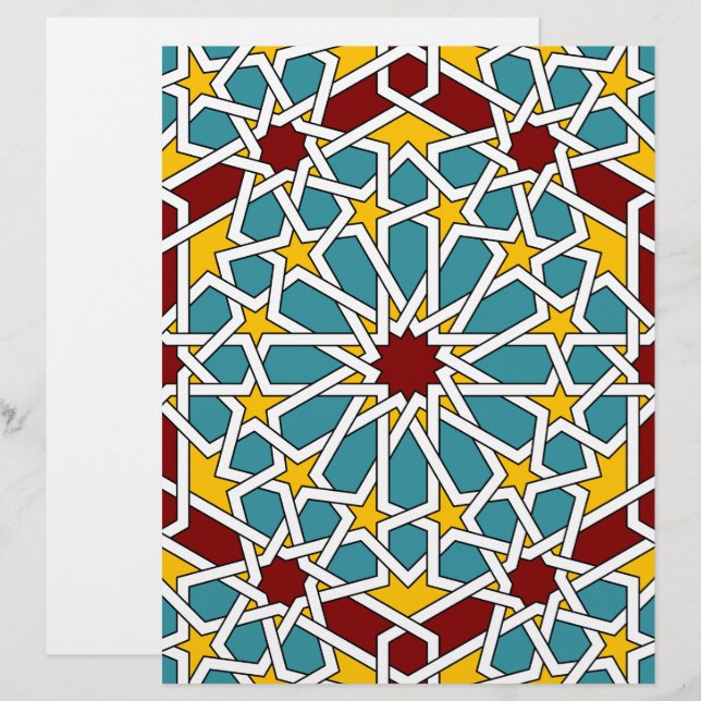 イスラム幾何学模様のレターヘッド | Zazzle.co.jp