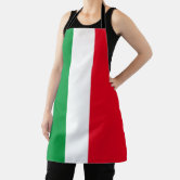 イタリイタリアンア国旗の赤い白の緑イタリアの地図 エプロン | Zazzle