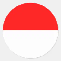 インドネシア国旗、インドネシア国旗 ラウンドシール | Zazzle.co.jp