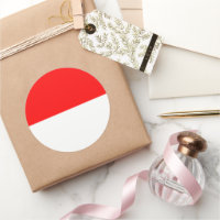 インドネシア国旗、インドネシア国旗 ラウンドシール | Zazzle.co.jp