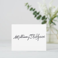 AAA ☆ ポストカード・シェイクスピア ウィリアム・シェイクスピア署名 ポストカード | Zazzle.co.jp