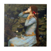 クリムト　タイルアート6 グスタフクリムトレッド女性金ゴールドスネーク絵画ズ タイル