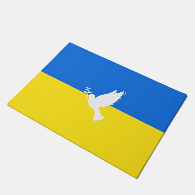 ウクライナ支援　ステンドグラス　平和のハト　鳥柄　ウクライナ国旗