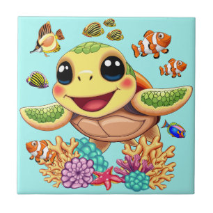 ウミガメ ミガメ ガメタイル | Zazzle JP