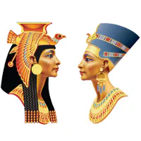 エジプトの女王たち。Nefertitiとクレオパトラ。 メンズ