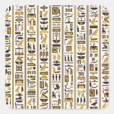 エジプト文字、アルファベット記号 長方形シール | Zazzle.co.jp