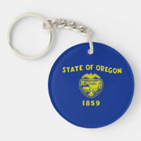 OREGON　オレゴン　アメリカ　キーホルダー　USA オレゴン州旗デザイン キーホルダー | Zazzle.co.jp