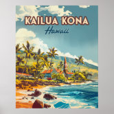 1950 ハワイ　ポスター　ドール　ヴィンテージ Volcano_Poster-Frame-Style-091