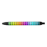 虹色のフラッグペンとカスタム文字 黒ボールペン | Zazzle.co.jp