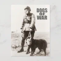 ガスマスクを着けた戦争の犬 ポストカード | Zazzle.co.jp