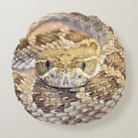 ガラガラヘビの顔 ラウンドクッション | Zazzle.co.jp