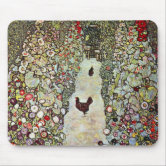 グスタフクリムトファームガーデンひまわり絵画の花 マウスパッド | Zazzle.co.jp