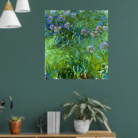 クロード・モネ：アガパンサス ポスター | Zazzle.co.jp