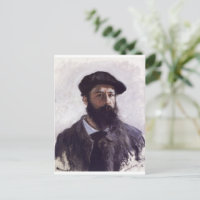 クロード・モネ – ベレー1886の自画像 ポストカード | Zazzle.co.jp