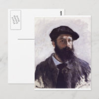 クロード・モネ – ベレー1886の自画像 ポストカード | Zazzle.co.jp