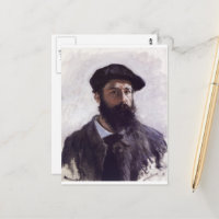 クロード・モネ – ベレー1886の自画像 ポストカード | Zazzle.co.jp