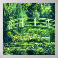 クロード・モネ：睡蓮の池にかかる橋 ポスター | Zazzle.co.jp