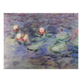 睡蓮 1916/クロード モネ/ポスター 絵画風 壁紙ポスター【フルサイズ版】 クロード・モネ 睡蓮 1916