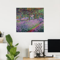 クロードモネ | The Artist's Garden at Giverny ポスター | Zazzle.co.jp