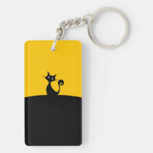 猫 シルエットキーホルダー | Zazzle JP