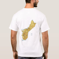 グアムの旗 + 地図 + 文字のTシャツ Tシャツ | Zazzle.co.jp