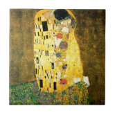 クリムト　タイルアート5 グスタフのクリムトCeramics金女性 タイル | Zazzle.co.jp
