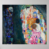 グスタフクリムト – 死と生命， 1910 ポスター | Zazzle.co.jp