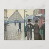 パリ通り雨日 | Gustave Caillebotte | ポストカード | Zazzle.co.jp