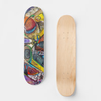グラフィティカラフルアート スケートボード | Zazzle.co.jp
