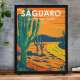 Saguaro国立公園アリゾナプリックリーナサボテン ポスター