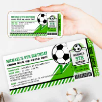 サッカーチケットパス誕生日パーティーの招待状 招待状 | Zazzle.co.jp