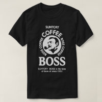 ボスコーヒー Tシャツ L 赤 サントリー「ボスコーヒー」日本語ロゴT