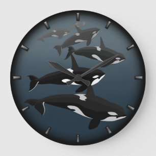 シャチ壁時計 | Zazzle JP