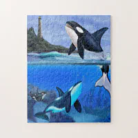 シャチ家族 ジグソーパズル | Zazzle.co.jp