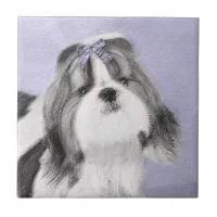 絵画 油絵 犬 シーズ マイフレンド - シーズー犬 No.2】抽象画 アートポスター 犬の絵
