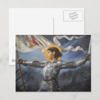 ジャンヌ・ダルク旗 ポストカード | Zazzle.co.jp