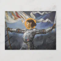 ジャンヌ・ダルク旗 ポストカード | Zazzle.co.jp