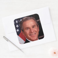 ジョージ・ブッシュ 　名刺 　アメリカ合衆国 大統領 　テキサス州 知事 ジョージ・ブッシュ第43回米国アメリカ大統領写真 スクエアシール