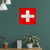 スイス国旗Suisse Svizraギフト ポスター | Zazzle.co.jp