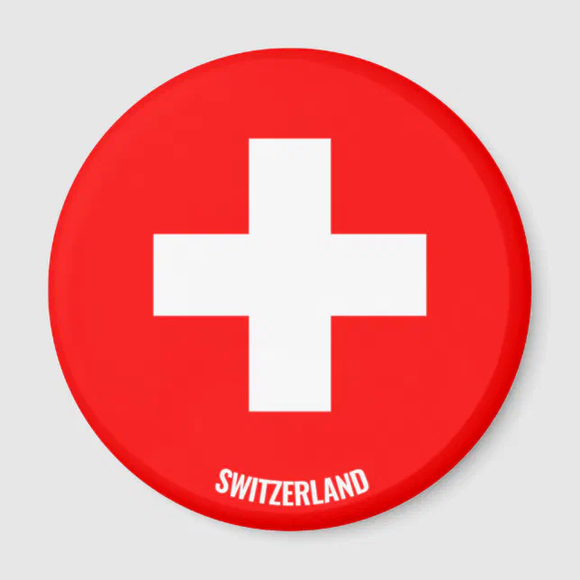 スイス国旗の赤十字 マグネット | Zazzle.co.jp