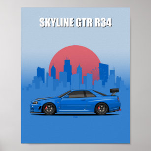 Gtr スカイラインポスター&プリントデザイン・印刷 │ Zazzle JP