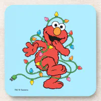 セサミストリート |エルモクリスマスライト コースター | Zazzle.co.jp