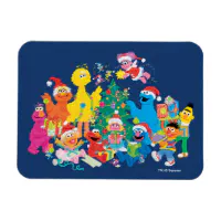 セサミストリート |クリスマス(集団) マグネット | Zazzle.co.jp