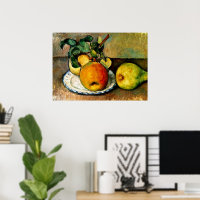 セザンヌ – リンゴと梨の静物詩 ポスター | Zazzle.co.jp