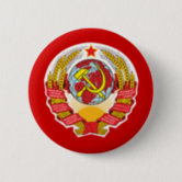 ソビエト社会主義共和国連邦の共産主義のロシアのなソ連国旗 缶バッジ | Zazzle.co.jp