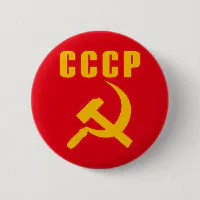 ソ連国旗のcccpソビエト社会主義共和国連邦 缶バッジ | Zazzle.co.jp