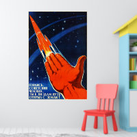 ソ連宇宙プロパガンダポスター ポスター | Zazzle.co.jp