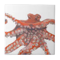 タコのイカのKrakenの絵画 タイル | Zazzle.co.jp