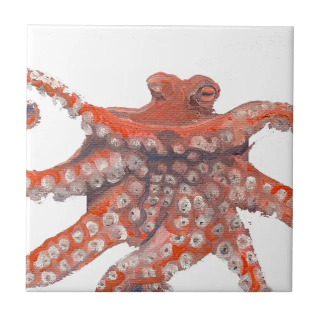 タコのイカのKrakenの絵画 タイル | Zazzle.co.jp