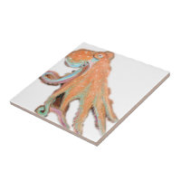 タコのイカのKrakenの絵画 タイル | Zazzle.co.jp タコのイカのKrakenの絵画 タイル | Zazzle.co.jp